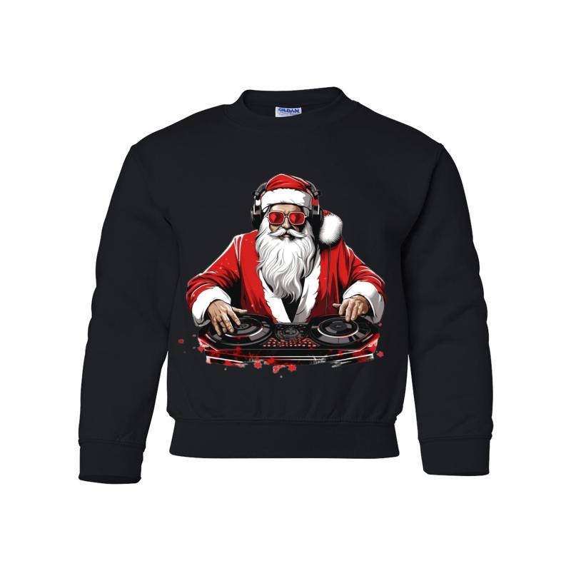 Dj Santa Youth Crewneck Sweatshirt 