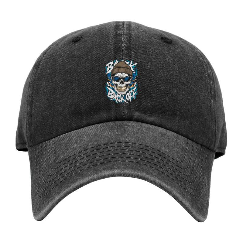 Back off Skull Baseball Cap