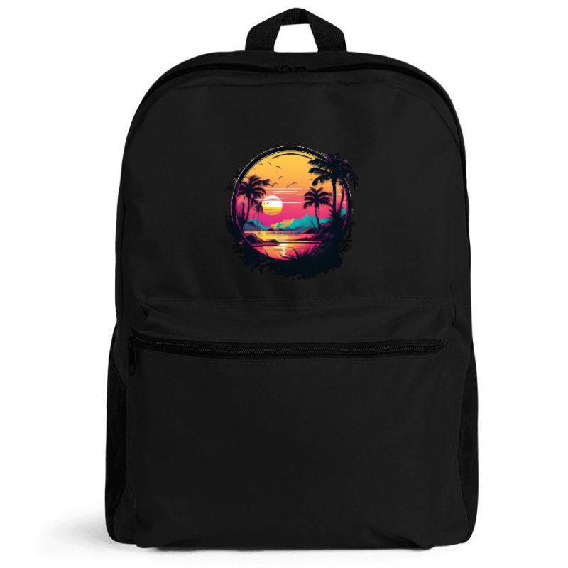 Sunset On The Tropical Island Backpack