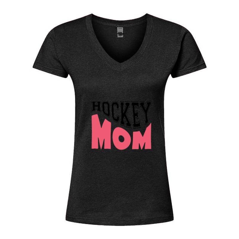 Hockey MOM V-Neck T-Shirt