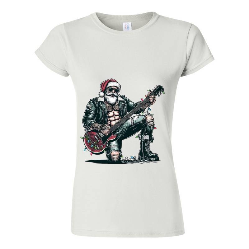 Guitar Santa Claus T-Shirt