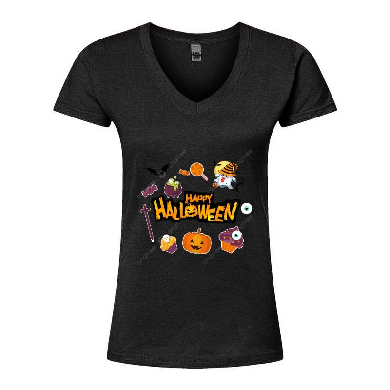 Happy Halloween V-Neck T-Shirt