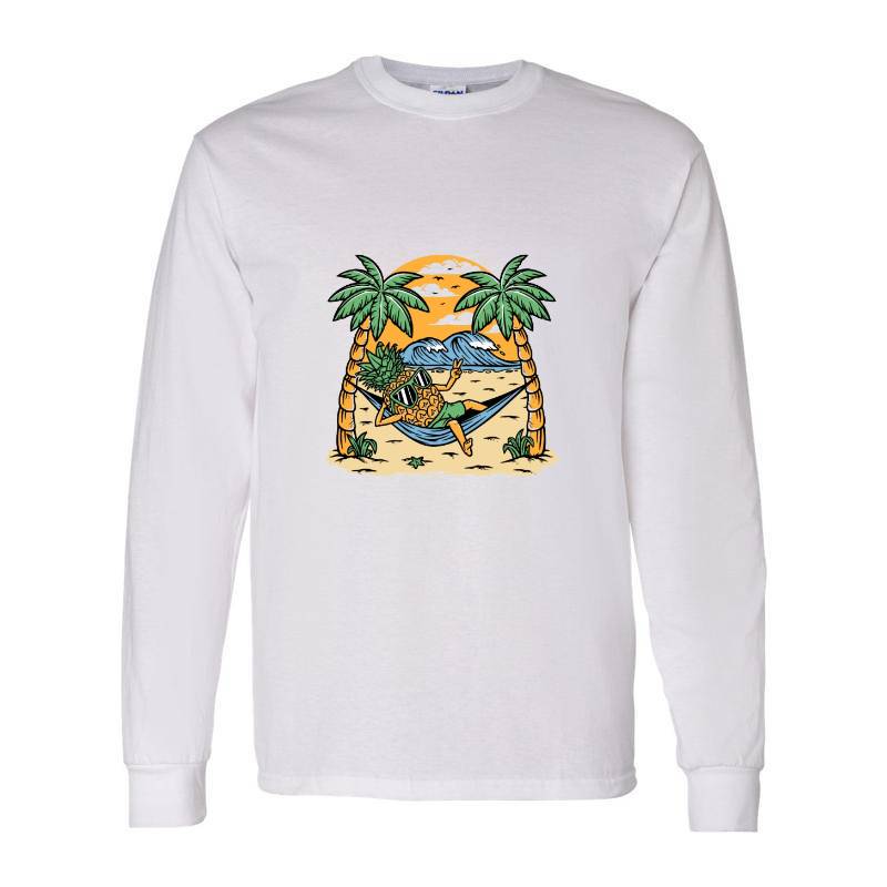 Pineapple on the beach Long Sleeve Shirt