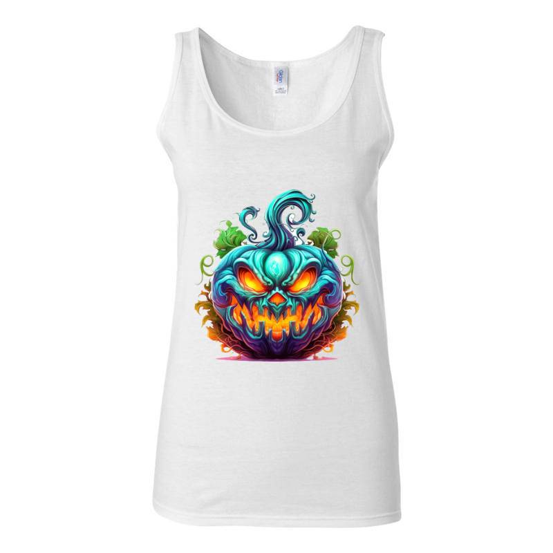 Scary Pumpkin Tank Top T-Shirt