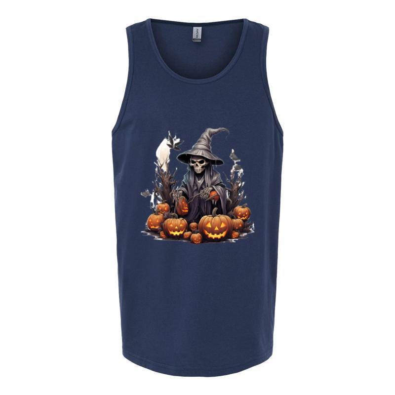 Halloween Party Scary Pumpkin Tank Top T-Shirt