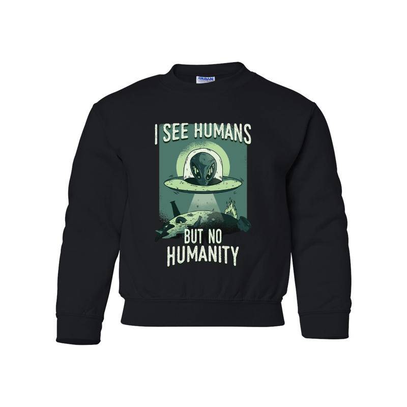 I See Humans But Nı Humanity Youth Crewneck Sweatshirt 