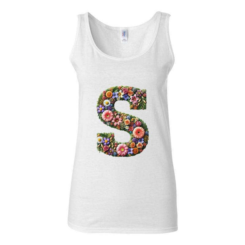 Letter S Tank Top T-Shirt