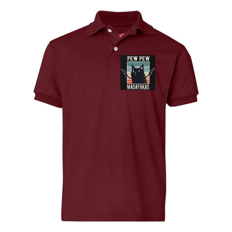 Gangster Cat Polo T-Shirt