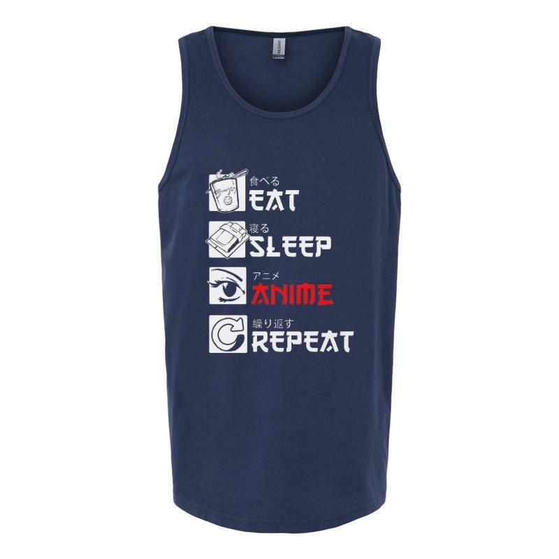 Eat Sleep Anime Repeat Tank Top T-Shirt