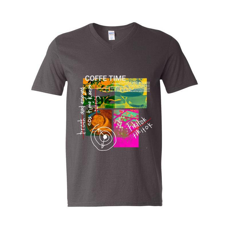 Coffe Time V-Neck T-Shirt