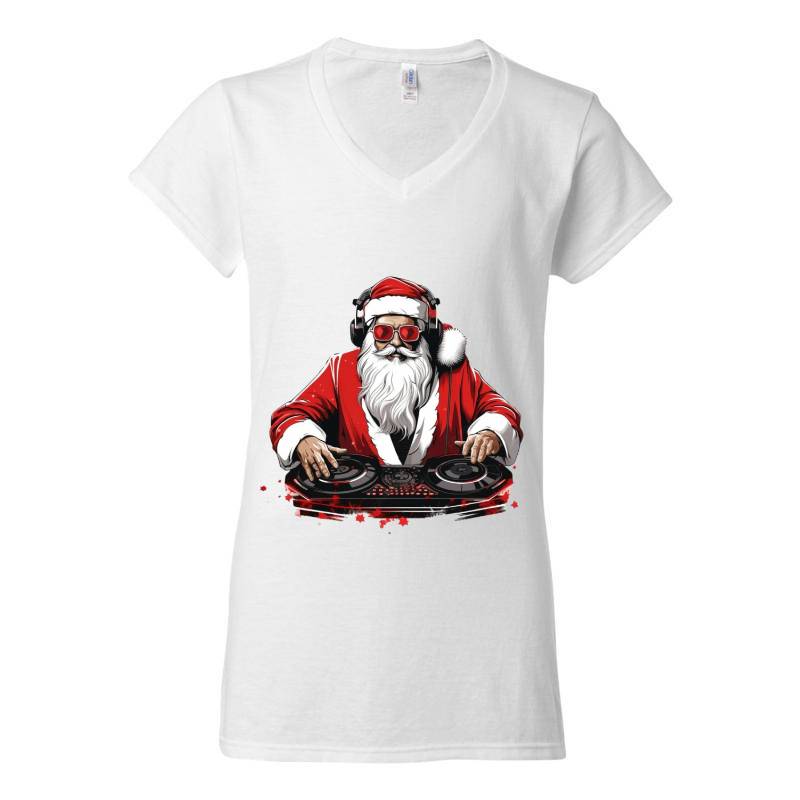 Dj Santa V-Neck T-Shirt