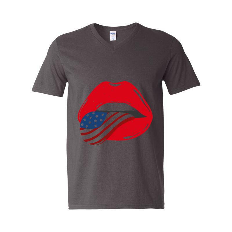 American Flag V-Neck T-Shirt