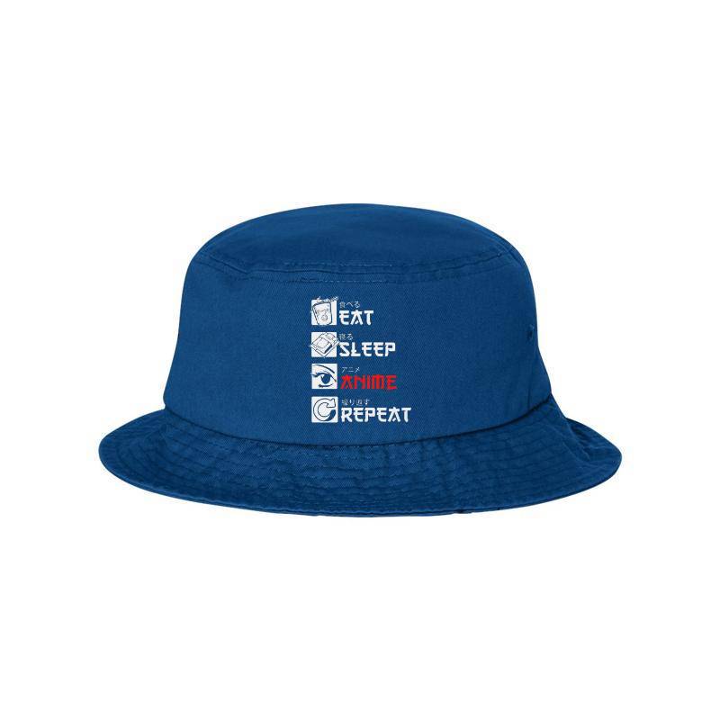 Eat Sleep Anime Repeat Bucket Hat