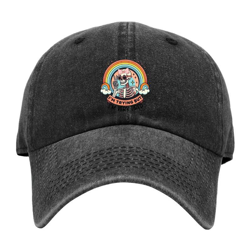 Rainbow Skull Baseball Cap