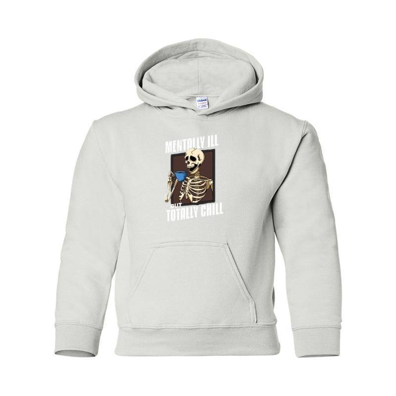 Mentally ill Skull Hooded Sweatshirt