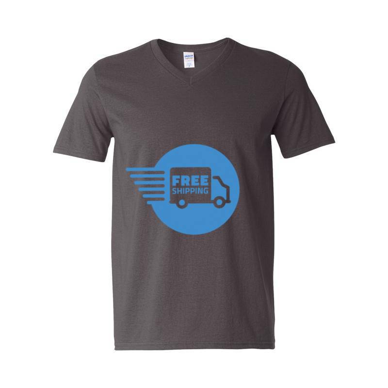 Free Shipping V-Neck T-Shirt