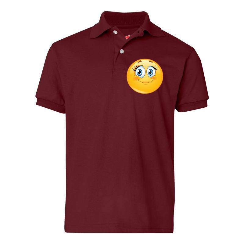 Cute Smiley Emoji Polo T-Shirt