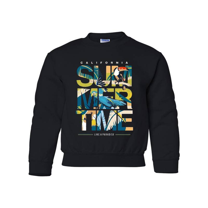 Summer Time Youth Crewneck Sweatshirt 