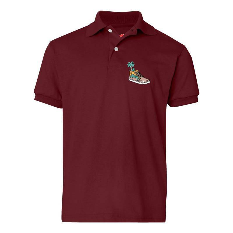 Palm and surf Polo T-Shirt