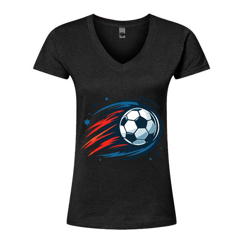 Soccer Ball  V-Neck T-Shirt