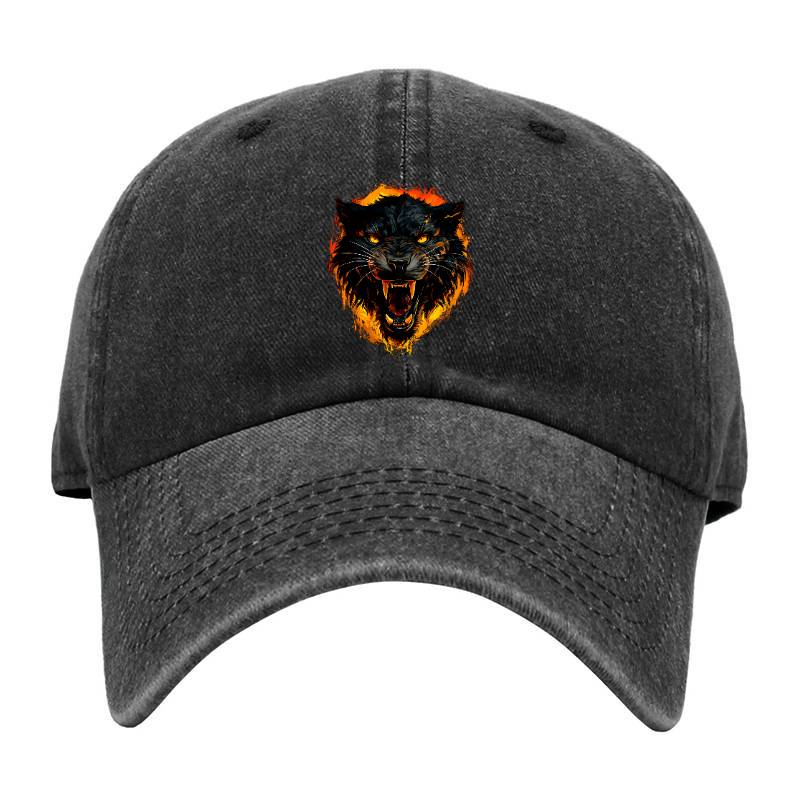 Night Wolf Ladies Fitted Baseball Cap