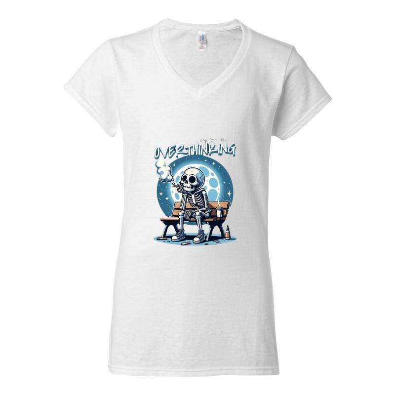 Overthink Skull V-Neck T-Shirt