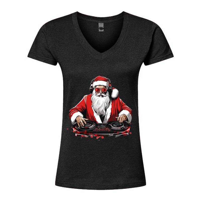 Dj Santa V-Neck T-Shirt