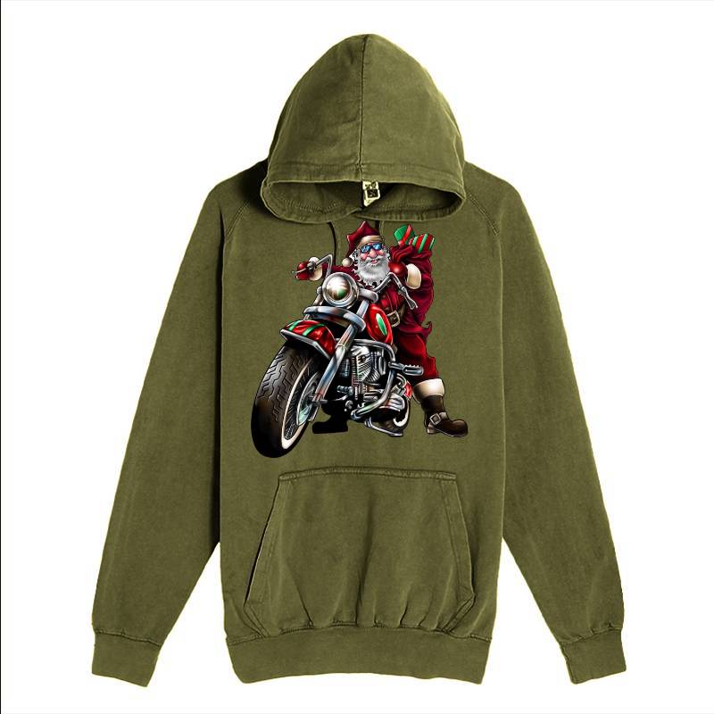 Motorcycle Santa Claus Hoodie