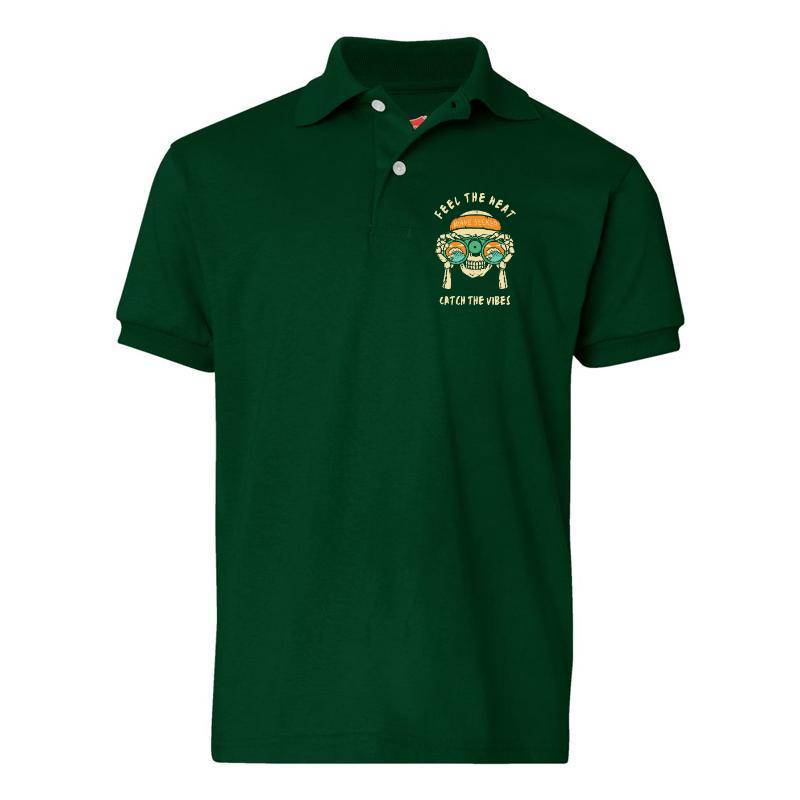 Catch The Vibes Skull Polo T-Shirt