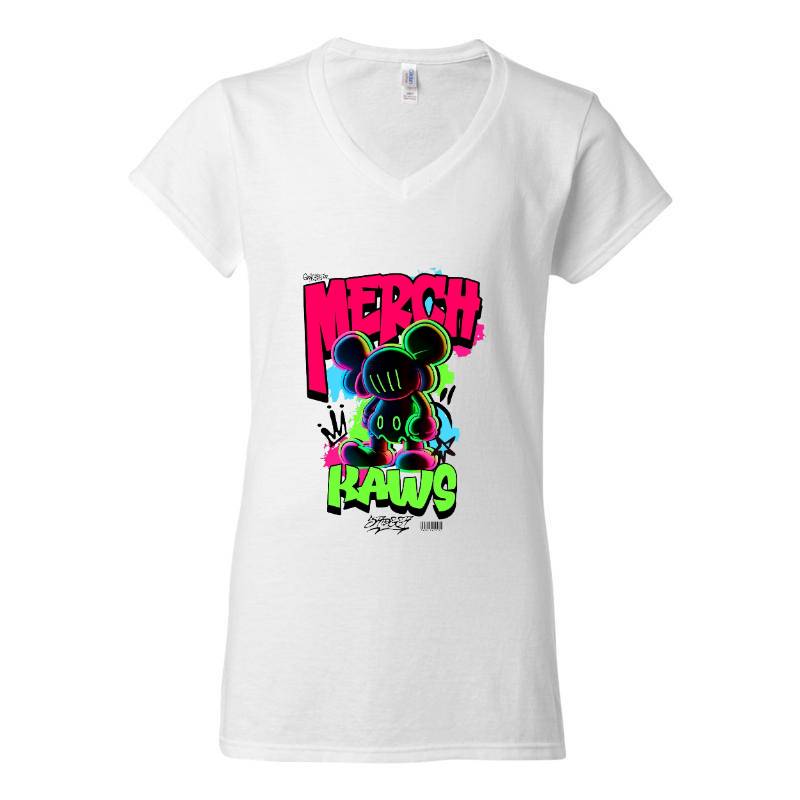 Gangster Merch Kaws V-Neck T-Shirt