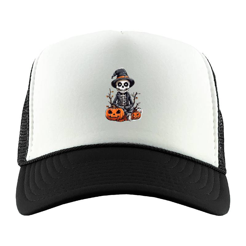 Skeleton Halloween Trucker Hat