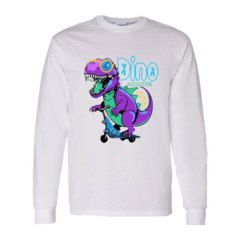 Dino Scooter Long Sleeve Shirt