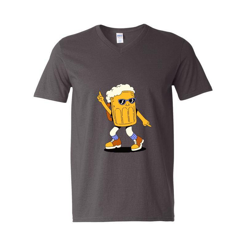 Dancing Beer V-Neck T-Shirt