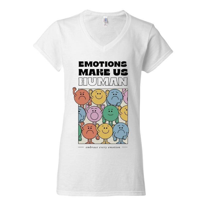 Human emotions V-Neck T-Shirt