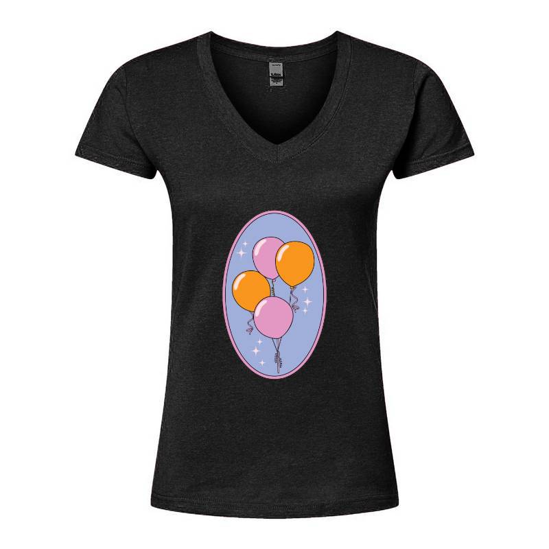 Balloons V-Neck T-Shirt