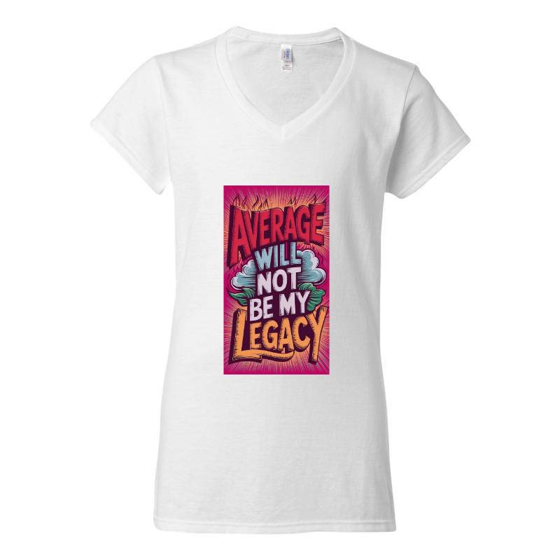 Average Will Not Be My Legacy V-Neck T-Shirt