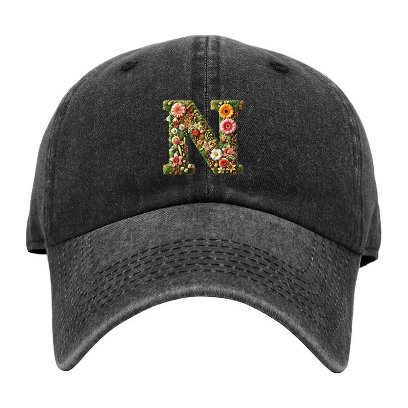 Letter N Baseball Cap