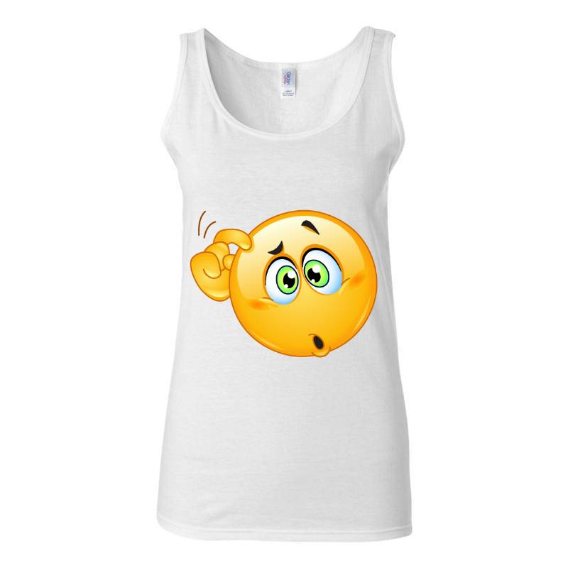 Confused Emoji Tank Top T-Shirt