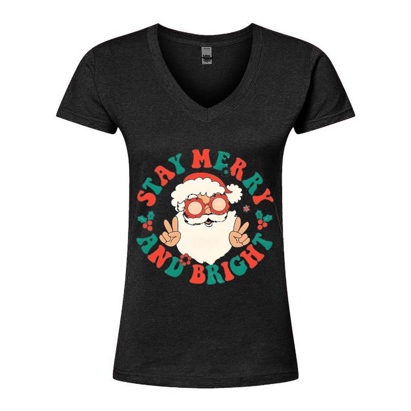 Cristmas Santa V-Neck T-Shirt