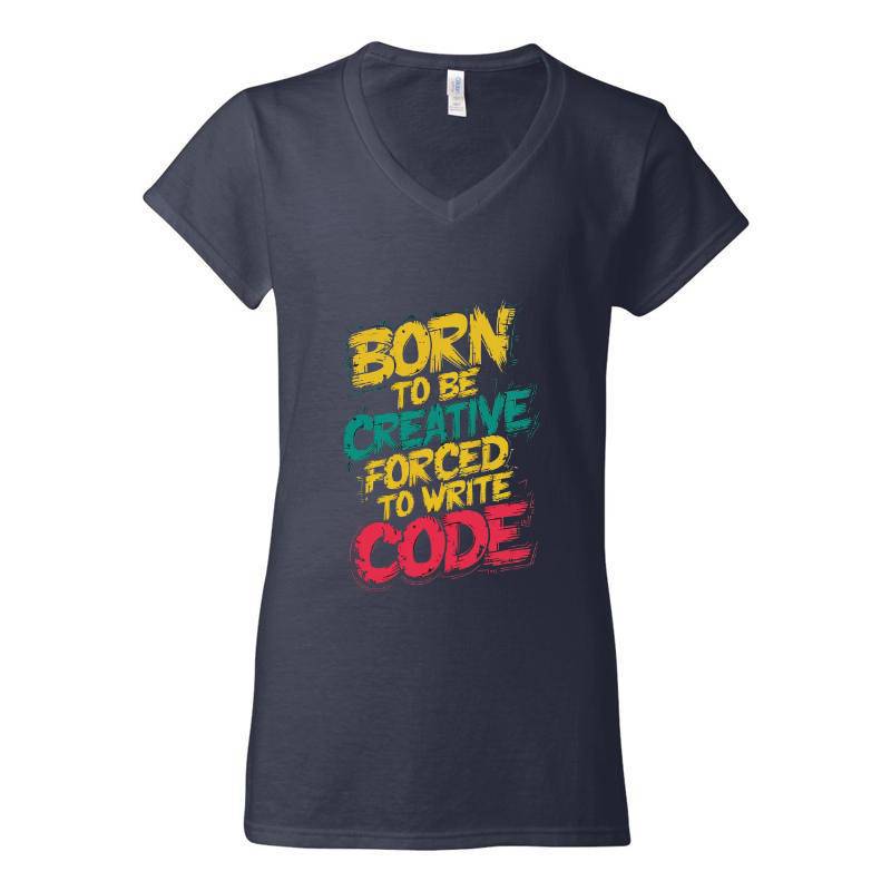 Creative V-Neck T-Shirt
