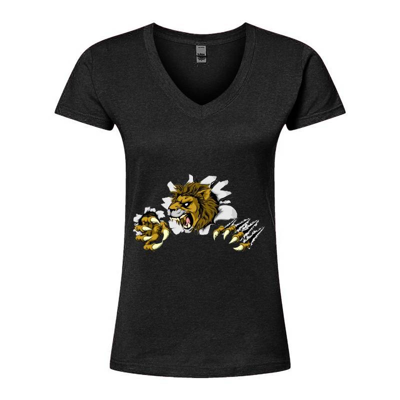 Lion V-Neck T-Shirt