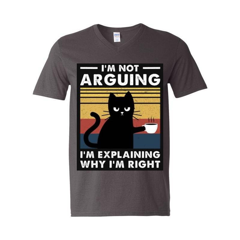 Wise Cat V-Neck T-Shirt