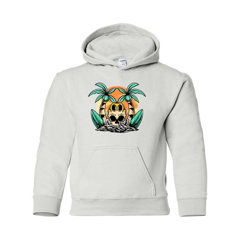Palm and Skull Hooded Sweatshirt