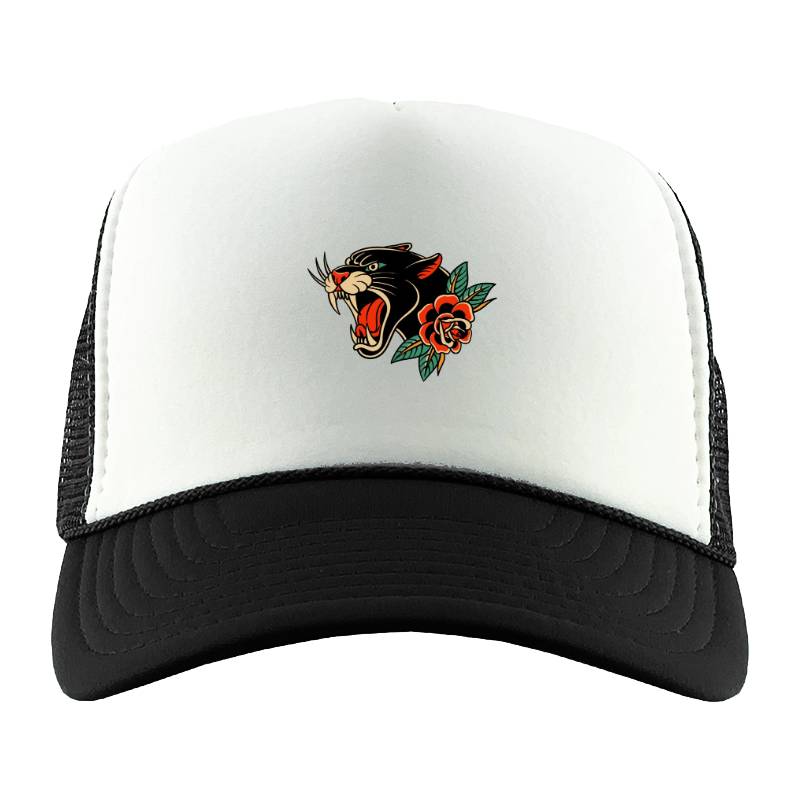 Rose and Tiger Trucker Hat