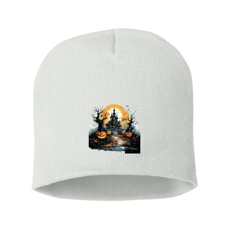 Halloween Castle Pumpkin Lantern Beanie