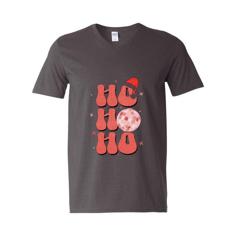 Cristmas Santa Ho Ho Ho V-Neck T-Shirt