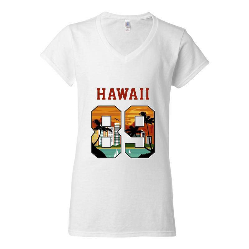Hawaii 89 V-Neck T-Shirt