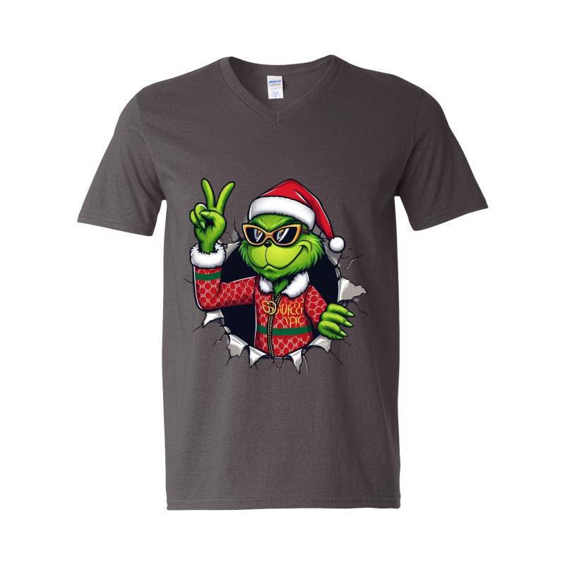 Grinch Peace V-Neck T-Shirt