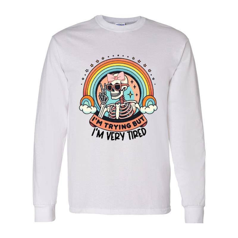 Rainbow Skull Long Sleeve Shirt