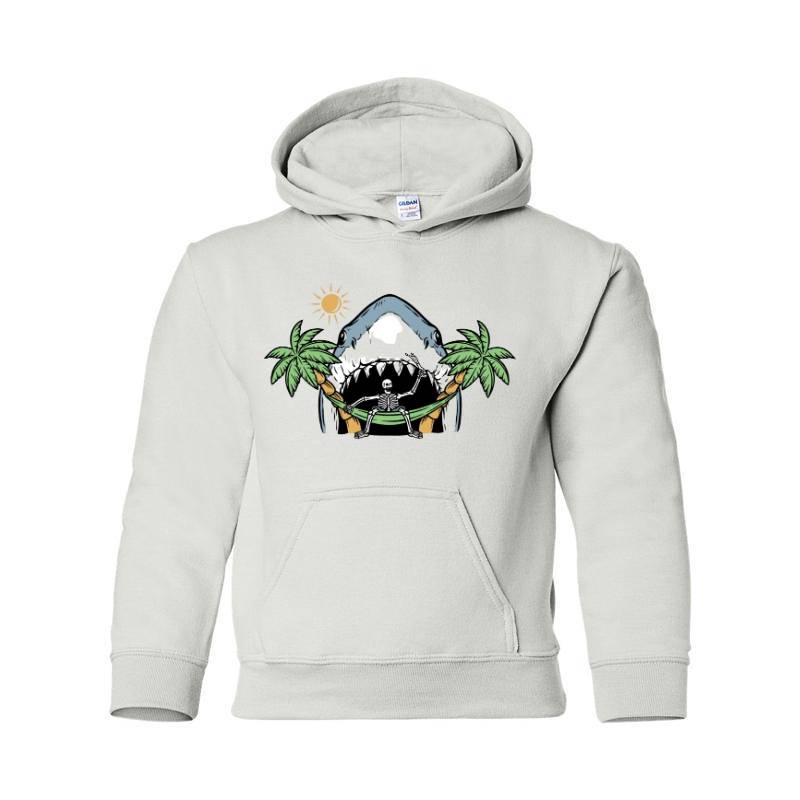 Shark and Skull Hooded Sweatshirt